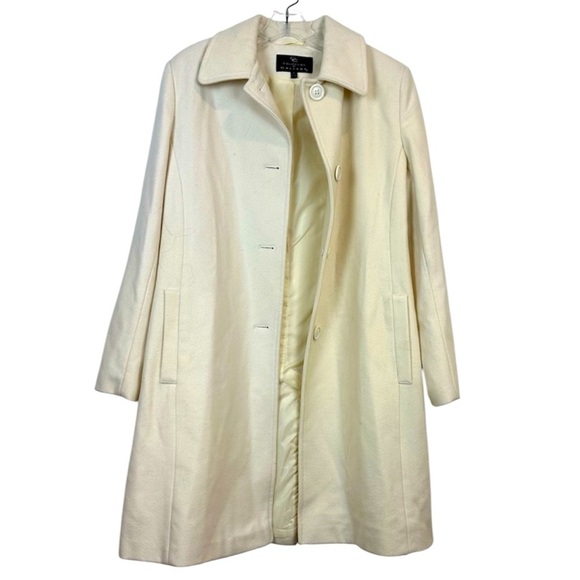 GC Collection by Gallery Winter White Wool Driving Coat Size M🔥 - Picture 1 of 7